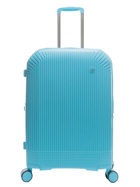 LESAC LIGHT POP Chariot extensible moyen bleu d'eau - Valises Rigides