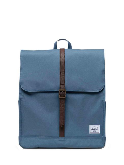 HERSCHEL CITY New Sac à dos bleu acier - Sacs à dos pour l'École & les Loisirs