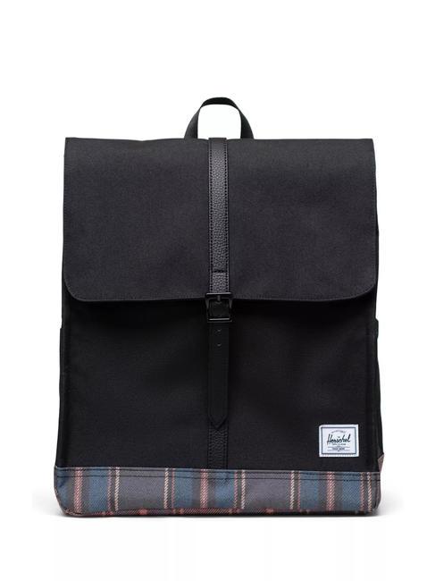 HERSCHEL CITY New Sac à dos plaid d'hiver noir - Sacs à dos pour l'École & les Loisirs