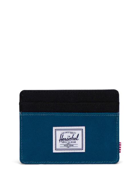 HERSCHEL CHARLIE  Porte-carte plat bleu légion/noir - Portefeuilles Femme