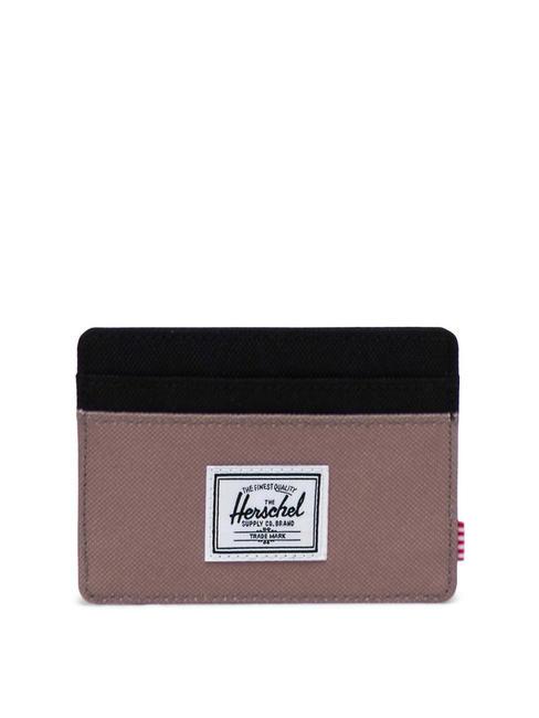 HERSCHEL CHARLIE  Porte-carte plat gris taupe/noir - Portefeuilles Femme