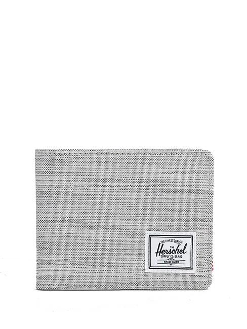 HERSCHEL ROY Portefeuille CROSSHATCH GRIS CLAIR / RU BLANC - Portefeuilles Homme