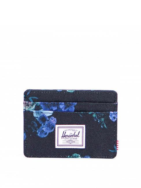 HERSCHEL CHARLIE  Porte-carte plat soirée florale - Portefeuilles Femme