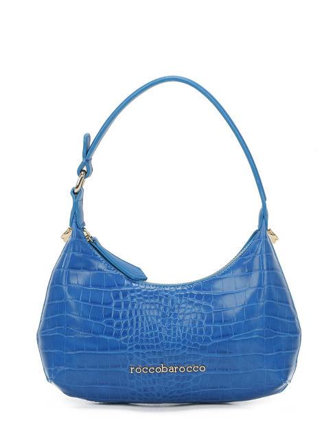 ROCCOBAROCCO DILETTA Sac porté épaule imprimé croco bleu royal - Sacs pour Femme