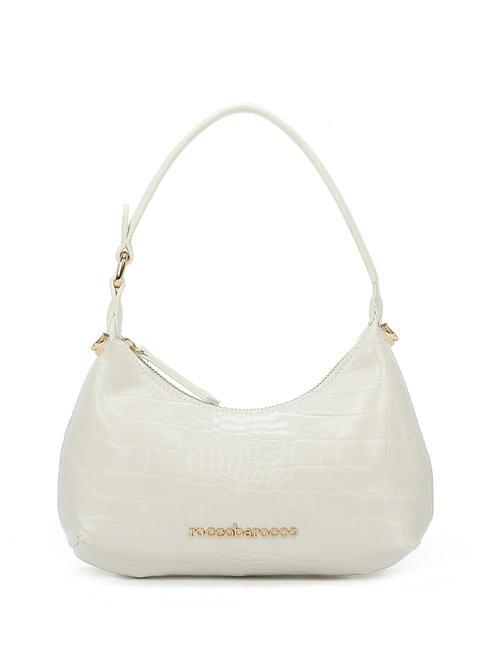 ROCCOBAROCCO DILETTA Sac porté épaule imprimé croco blanc - Sacs pour Femme