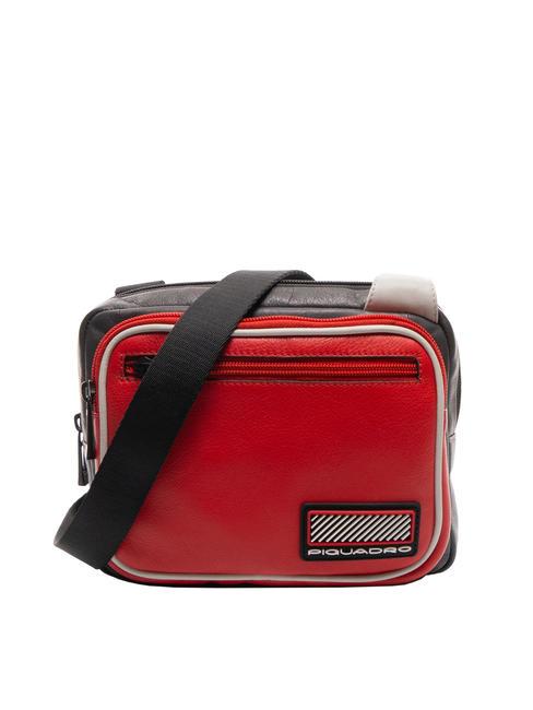 PIQUADRO ERMES Sac pour tablette en cuir ROUGE - Sacs en Bandoulières pour Homme