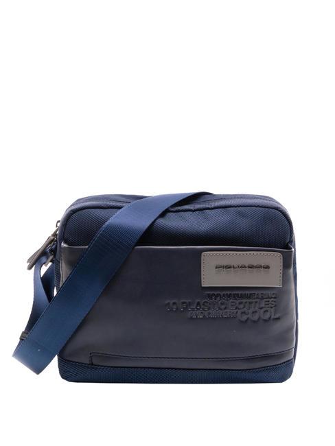 PIQUADRO ADE Bandoulière en cuir et tissu bleu - Sacs en Bandoulières pour Homme