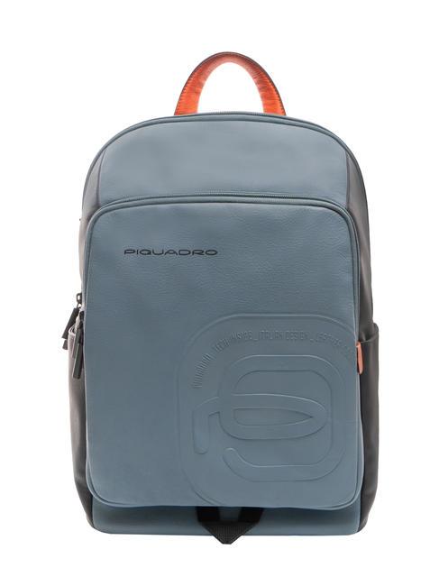 PIQUADRO S113  Sac à dos porte-tablette en cuir gris - Sacs à dos pour ordinateur portable