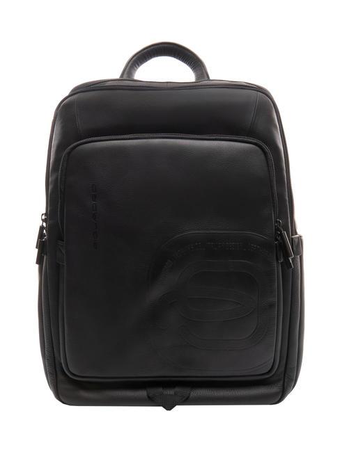 PIQUADRO S113  Sac à dos pour ordinateur portable 14" en cuir Noir - Sacs à dos pour ordinateur portable