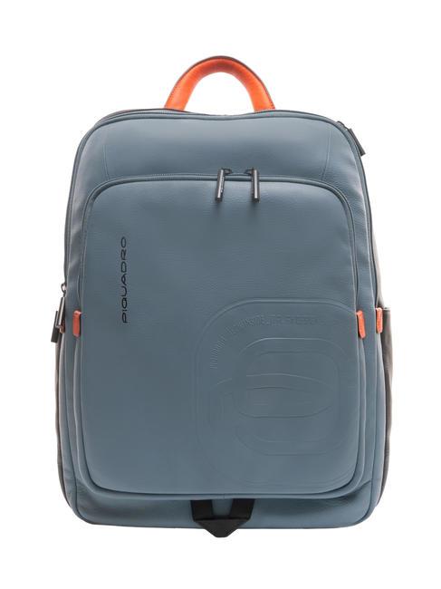 PIQUADRO S113  Sac à dos pour ordinateur portable 14" en cuir gris - Sacs à dos pour ordinateur portable