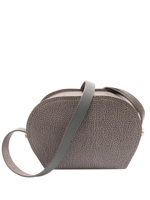 BORBONESE BOLT COATED  Mini sac à bandoulière gris argile - Sacs pour Femme