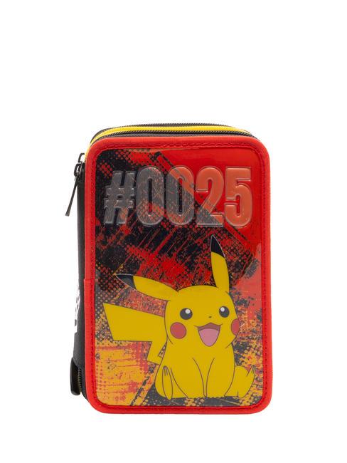 POKEMON PIKACHU Trousse avec trousse scolaire complète flamme / écarlate - Étuis et Accessoires