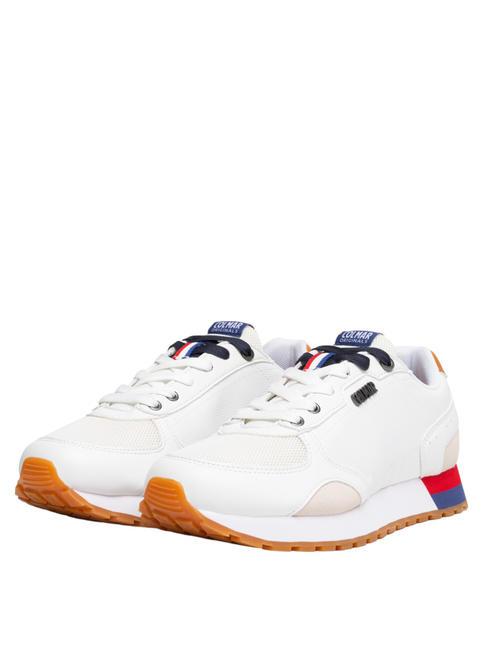 COLMAR TRAVIS KEY Baskets blanc-rouge-bleu royal - Chaussures Homme