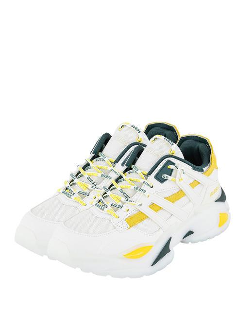 GUESS BELLUNA Baskets lait jaune vert - Chaussures Femme