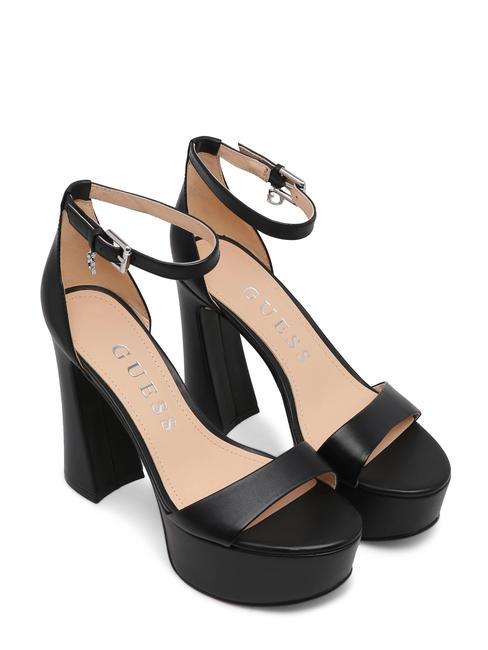 GUESS IDAS Sandales hautes en cuir NOIR - Chaussures Femme