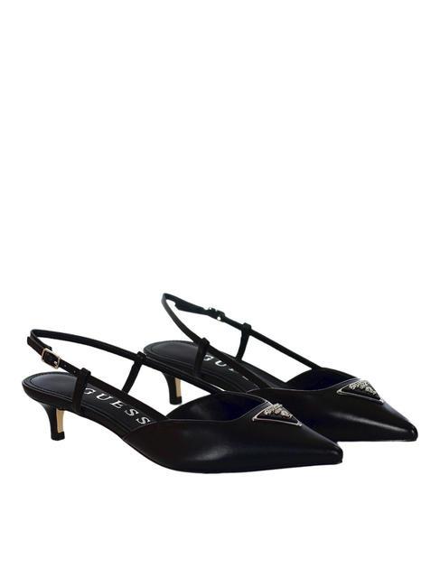 GUESS JESSON Escarpins à bride arrière en cuir NOIR - Chaussures Femme