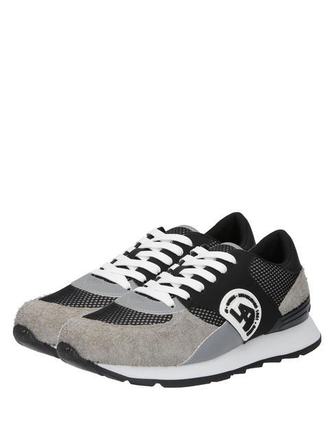 GUESS FANO Baskets noir gris blanc - Chaussures Homme