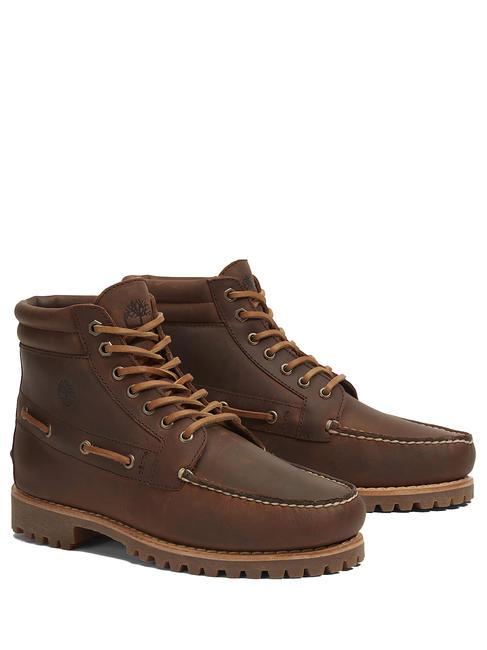 TIMBERLAND AUTHENTIC Lace Up Bottines en cuir brun - Chaussures Homme