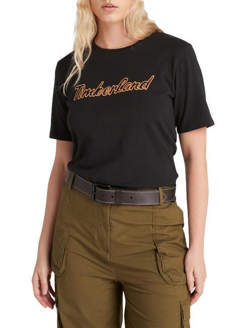 TIMBERLAND LOGO TEXTURE  T-shirt en cotton NOIR - T-shirt