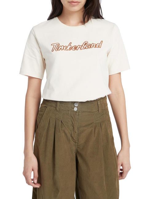 TIMBERLAND LOGO TEXTURE  T-shirt en cotton fumée blanche - T-shirt