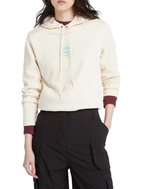 TIMBERLAND STACK LOGO  Sweatshirt à capuche fumée blanche/vacances - Sweat-shirts pour femmes