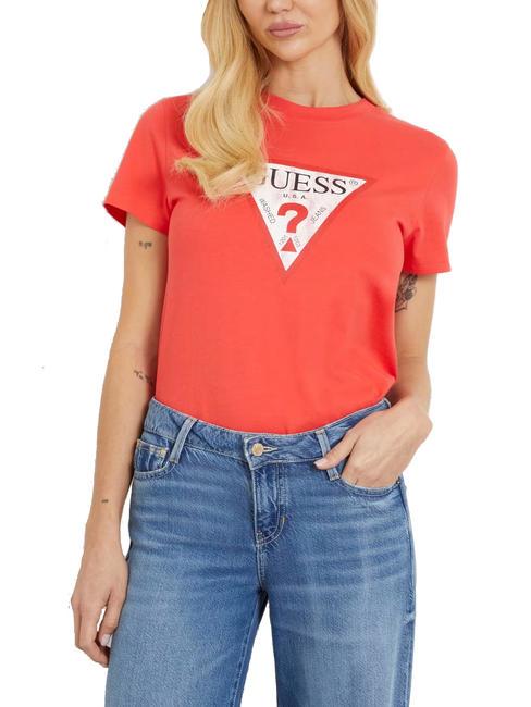 GUESS CLASSIC FIT LOGO T-shirt avec logo corail vivant - T-shirt