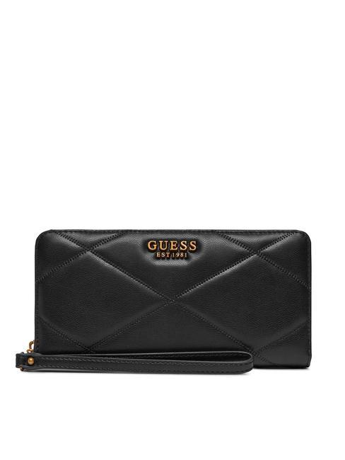 GUESS CILIAN Grand portefeuille zippé autour NOIR - Portefeuilles Femme