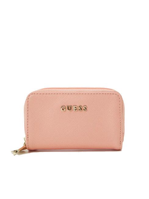 GUESS DOUBLE ZIP portefeuille imprimé Saffiano fantaisie - Portefeuilles Femme