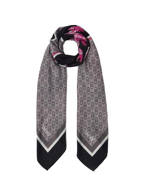 LIUJO MAXI LOGO Foulard NOIR - Bonnets