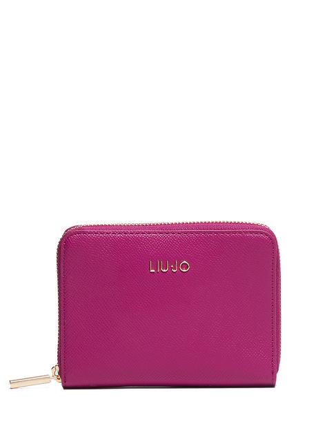 LIUJO NEVET  Portefeuille moyen zippé autour fuchsia - Portefeuilles Femme