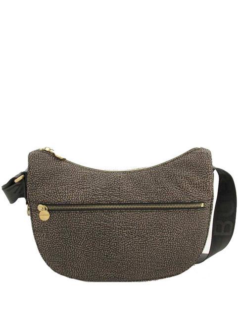 BORBONESE BORBONAIS Sac Hobo LUNA, petit gris argile - Sacs pour Femme