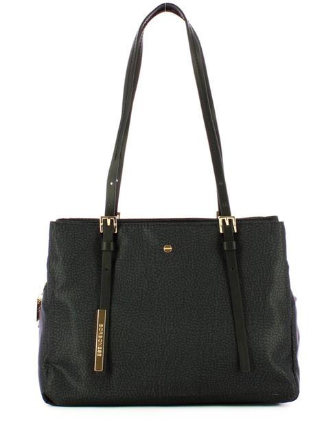 BORBONESE COLE NYLON Cabas porté épaule, avec bandoulière noir foncé - Sacs pour Femme