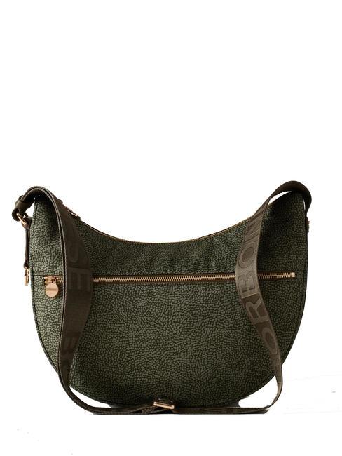 BORBONESE BORBONAIS LUNA Sac à bandoulière en tissu jet op vert militaire - Sacs pour Femme