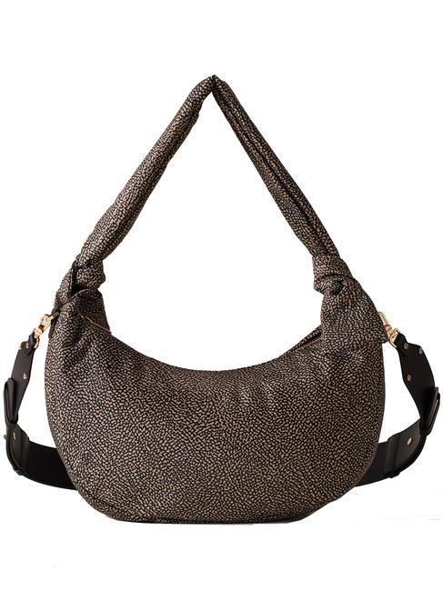 BORBONESE LOVER NYLON Sac à bandoulière, avec bandoulière OP / NATUREL / NOIR - Sacs pour Femme