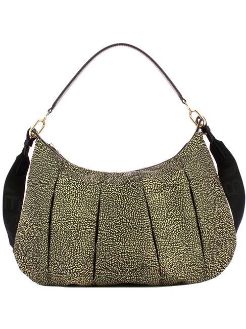 BORBONESE CROISSANT HOBO MEDIUM Sac à bandoulière, avec bandoulière OP / NATUREL / NOIR - Sacs pour Femme