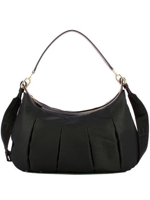 BORBONESE CROISSANT HOBO MEDIUM Sac à bandoulière, avec bandoulière noir foncé - Sacs pour Femme