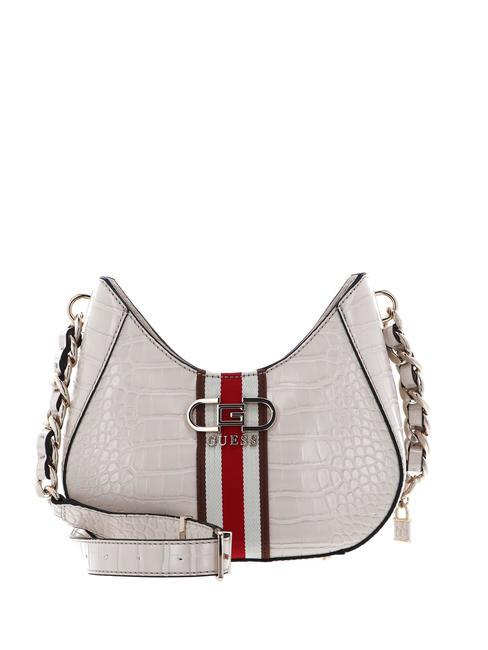 GUESS NELKA Sac porté épaule imprimé croco PIERRE - Sacs pour Femme