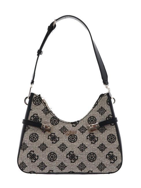 GUESS LORALEE Sac bandoulière en tissu logo noir - Sacs pour Femme