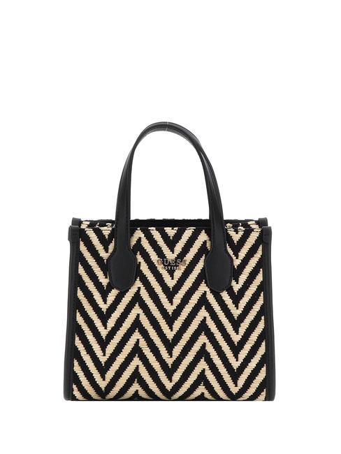 GUESS SILVANA 2 Mini sac en raphia avec bandoulière NOIR - Sacs pour Femme