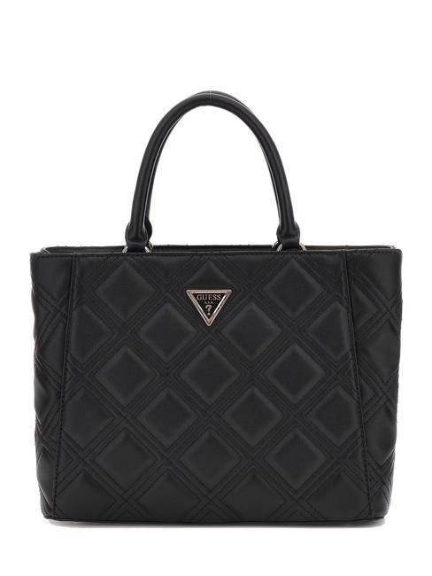 GUESS DEESA Sac cabas matelassé avec bandoulière NOIR - Sacs pour Femme