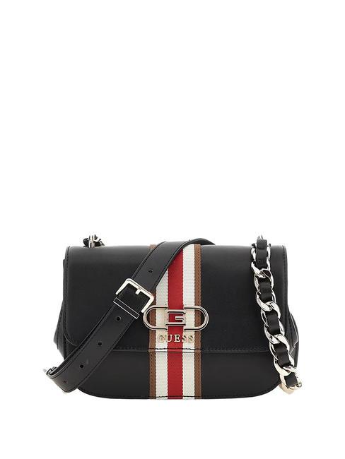 GUESS NELKA Petit sac à rabat épaule NOIR - Sacs pour Femme