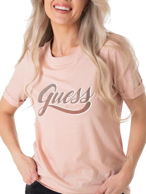 GUESS GLITTERY T-shirt en cotton sable pâle - T-shirt