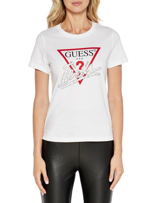 GUESS ICON T-shirt en cotton blanc pur - T-shirt