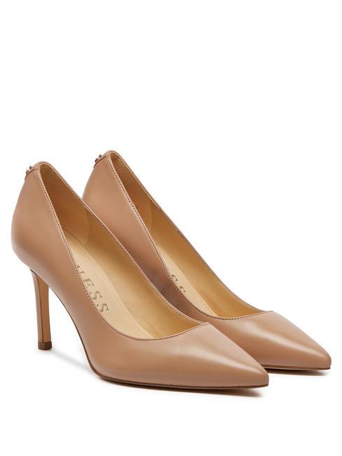 GUESS DABBEY Escarpins hauts en cuir BEIGE - Chaussures Femme