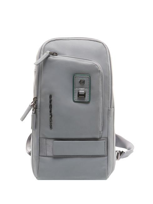 PIQUADRO DIONISIO Sac bandoulière en cuir GRIS - Sacs en Bandoulières pour Homme