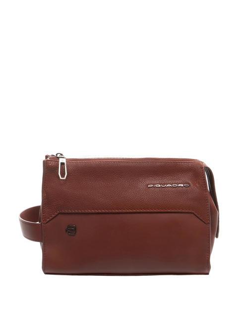 PIQUADRO FAST-CHECK Pochette en cuir avec manchette CUIR - Trousses