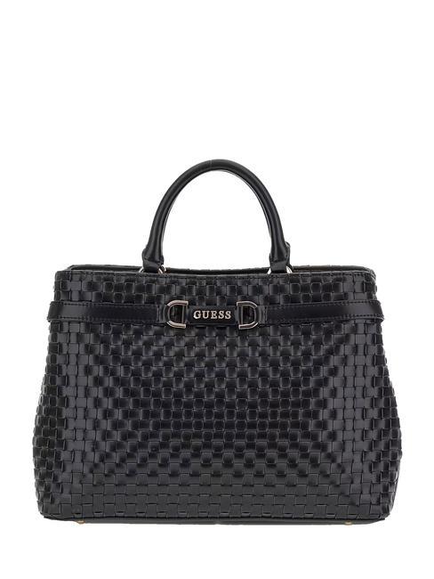 GUESS MAJKA Sac tissé avec bandoulière NOIR - Sacs pour Femme