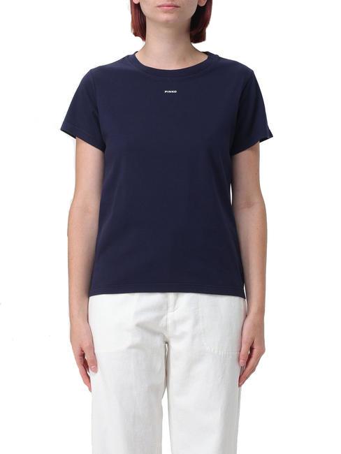 PINKO BASICO  T-shirt en cotton éclipse totale bleue - T-shirt