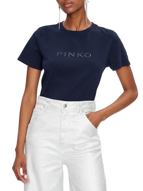 PINKO START T-shirt en cotton éclipse totale bleue - T-shirt