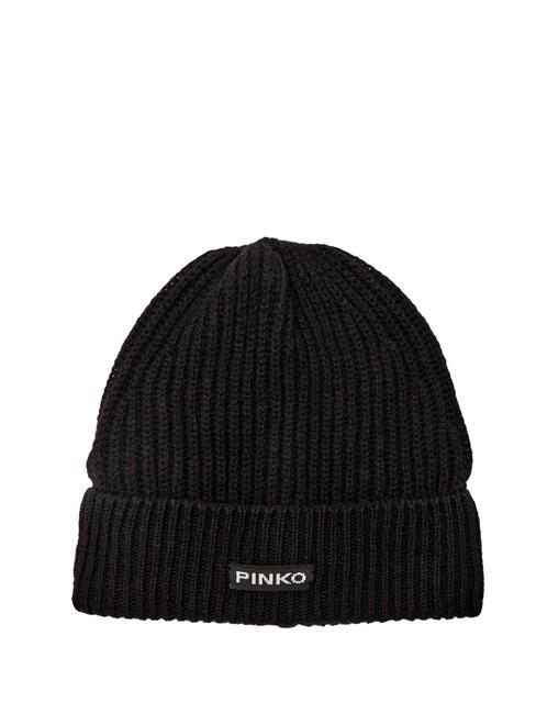 PINKO LAMBKIN  Chapeau de laine limousine noire - Bonnets